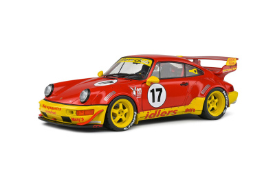 Porsche RWB RAUH-Welt Bodykit #17 Matys Idlers 2016 rot gelb Modellauto 1:18 Solido