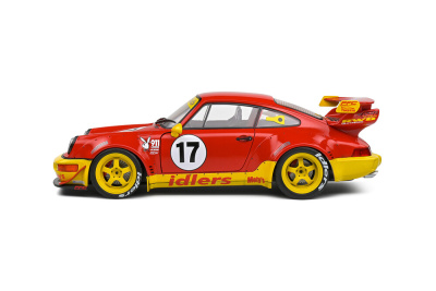 Porsche RWB RAUH-Welt Bodykit #17 Matys Idlers 2016 rot gelb Modellauto 1:18 Solido