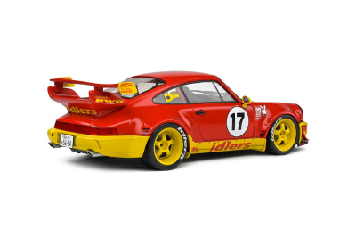 Porsche RWB RAUH-Welt Bodykit #17 Matys Idlers 2016 rot gelb Modellauto 1:18 Solido