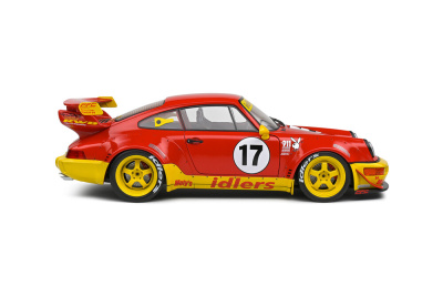 Porsche RWB RAUH-Welt Bodykit #17 Matys Idlers 2016 rot gelb Modellauto 1:18 Solido