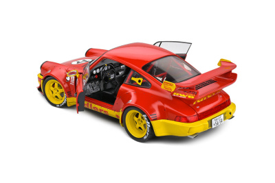 Porsche RWB RAUH-Welt Bodykit #17 Matys Idlers 2016 rot gelb Modellauto 1:18 Solido