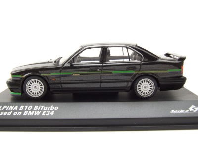 BMW Alpina B10 BiTurbo E34 1994 schwarz Modellauto 1:43 Solido