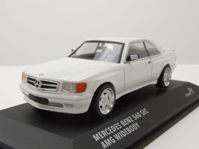 Mercedes 560 SEC AMG Widebody 1990 weiß Modellauto...
