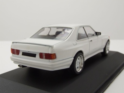 Mercedes 560 SEC AMG Widebody 1990 weiß Modellauto...