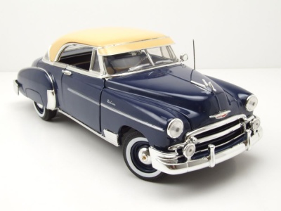 Chevrolet Bel Air 1950 dunkelblau beige Modellauto 1:18 Motormax