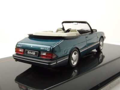 Saab 900 Cabrio 1991 grün metallic Modellauto 1:43...