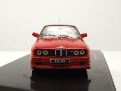 BMW M3 E30 1990 rot Modellauto 1:43 ixo models
