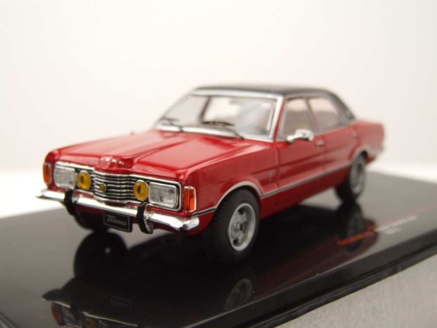 Ford Taunus GXL 1973 rot schwarz Modellauto 1:43 ixo models