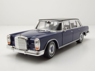 Mercedes 600 1963 dunkelblau Modellauto 1:24 Welly