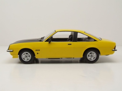 Opel Manta B GT/E 1975 gelb schwarz Modellauto 1:18 MCG