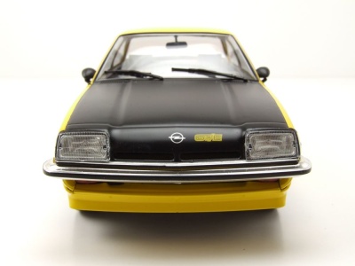Opel Manta B GT/E 1975 gelb schwarz Modellauto 1:18 MCG