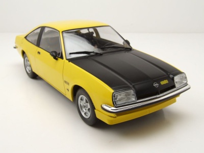 Opel Manta B GT/E 1975 gelb schwarz Modellauto 1:18 MCG