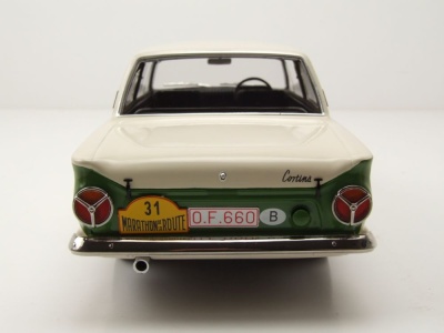 Ford Lotus Cortina #31 Marathon de la Route 1966 weiß Ickx Staepelaere Modellauto 1:18 MCG