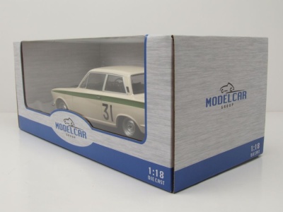 Ford Lotus Cortina #31 Marathon de la Route 1966 weiß Ickx Staepelaere Modellauto 1:18 MCG