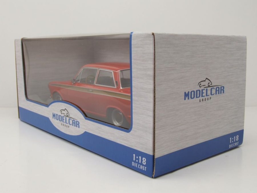 Modellauto Ford Lotus Cortina 1966 rot gold 1:18 MCG bei