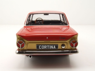 Ford Lotus Cortina 1966 rot gold Modellauto 1:18 MCG