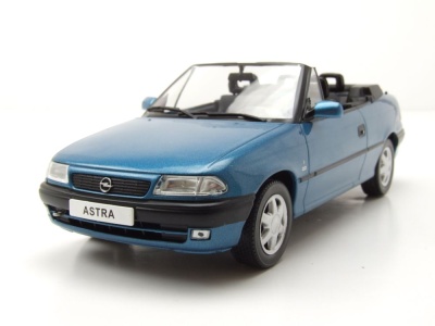 Opel Astra F Cabrio 1994 blau metallic Modellauto 1:24...