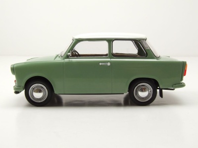 Trabant 601 Trabbi 1965 hellgrün weiß Modellauto 1:24 Whitebox