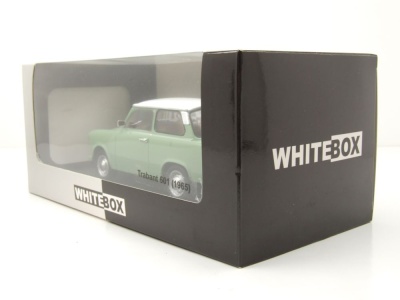 Trabant 601 Trabbi 1965 hellgrün weiß Modellauto 1:24 Whitebox
