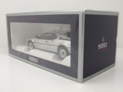 BMW M1 1980 silber Modellauto 1:18 Norev