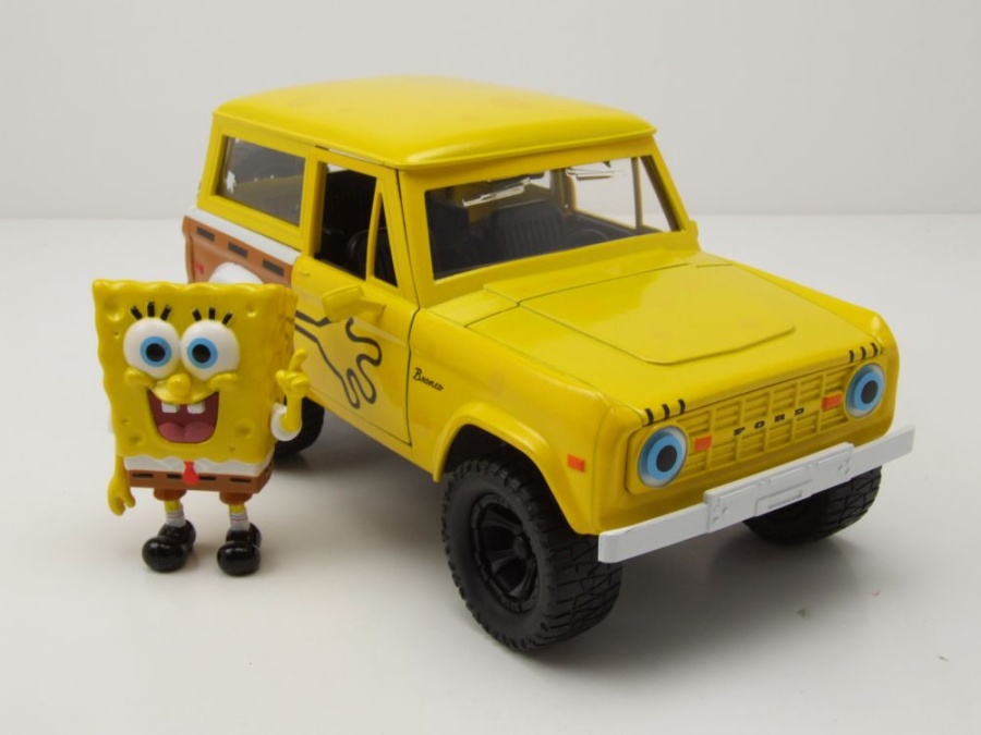 Modellauto Ford Bronco 1973 gelb SpongeBob 1:24 Jada Toys bei