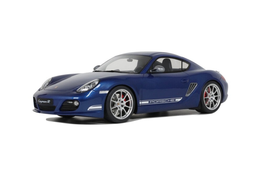 Porsche Cayman R 2012 blau metallic Modellauto 1:18 GT Spirit