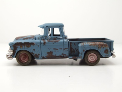 GMC Blue Chip Pick Up 1955 blau verwittert Modellauto 1:24 Motormax