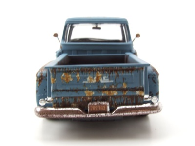 GMC Blue Chip Pick Up 1955 blau verwittert Modellauto 1:24 Motormax