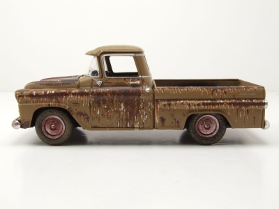 Chevrolet Apache Fleetside Pick Up 1958 braun verwittert Modellauto 1:24 Motormax