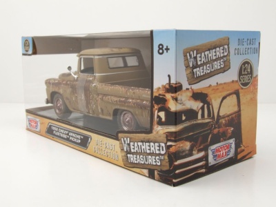Chevrolet Apache Fleetside Pick Up 1958 braun verwittert Modellauto 1:24 Motormax