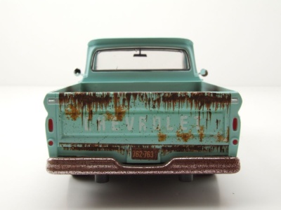 Chevrolet C-10 Fleetside Pick Up 1966 türkis verwittert Modellauto 1:24 Motormax