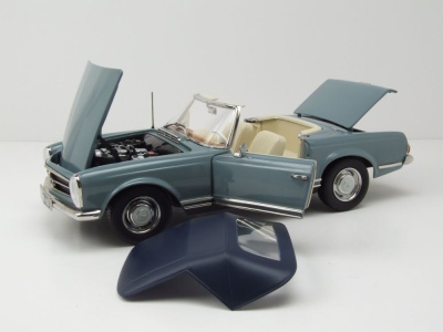 Mercedes 230 SL Pagode W113 1963 hellblau Knockin on Heavens Door Modellauto 1:18 Norev
