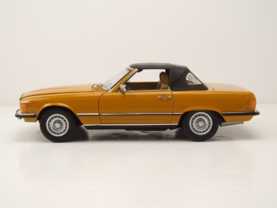 Mercedes 450 SL Cabrio R107 1975 orange Modellauto 1:18 Norev