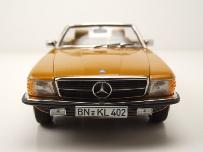 Mercedes 450 SL Cabrio R107 1975 orange Modellauto 1:18 Norev