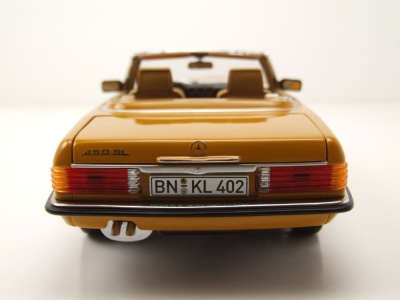 Mercedes 450 SL Cabrio R107 1975 orange Modellauto 1:18 Norev