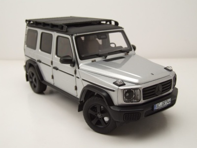 Mercedes G-Klasse G-Modell 2024 silber schwarz Modellauto 1:18 Norev