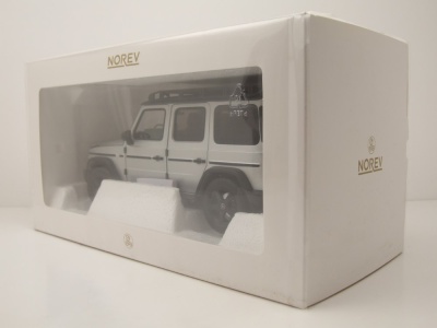 Mercedes G-Klasse G-Modell 2024 silber schwarz Modellauto 1:18 Norev