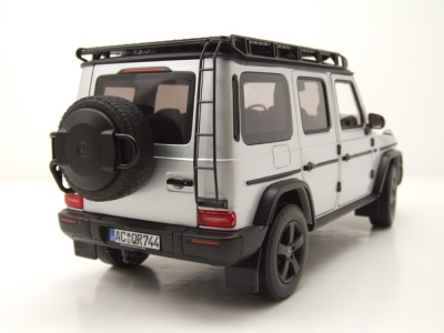 Mercedes G-Klasse G-Modell 2024 silber schwarz Modellauto...