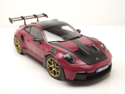 Porsche 911 GT3 RS Weissach Pack 2022 sternrubin Modellauto 1:18 Norev