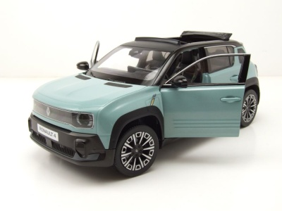 Renault 4 E-Tech 100% Electric 2025 hellgrün schwarz Modellauto 1:18 Norev