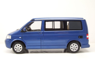 VW T5 Bus California 2003 blau metallic Modellauto 1:18 Norev