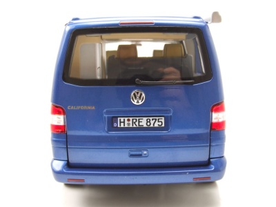 VW T5 Bus California 2003 blau metallic Modellauto 1:18 Norev
