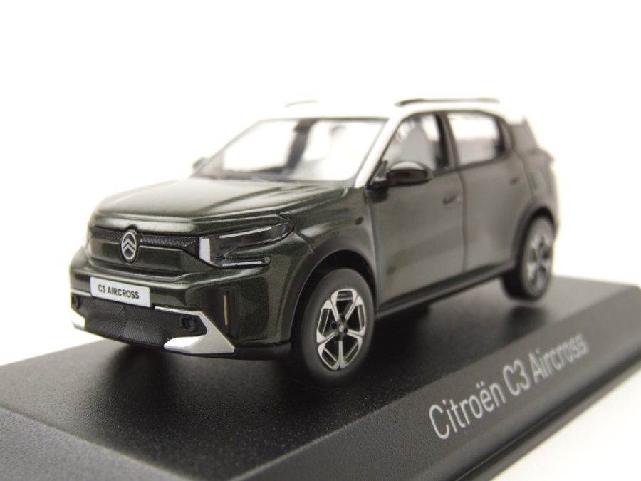 Citroen C3 Aircross 2025 dunkelgrün weiß Modellauto 1:43 Norev