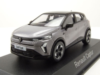 Renault Captur 2024 grau metallic schwarz Modellauto 1:43...