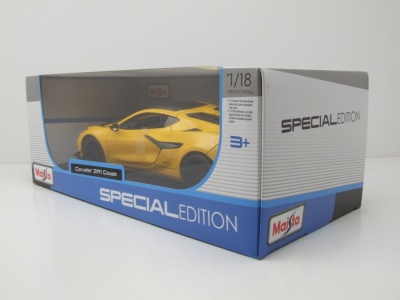Chevrolet Corvette ZR1 Coupe gelb schwarz Modellauto 1:18 Maisto
