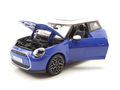 Mini Cooper SE J01 2023 blau weiß Modellauto 1:24 Maisto