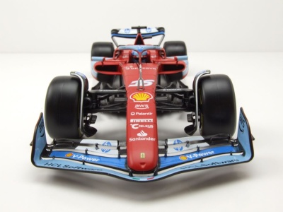 Ferrari SF-24 #16 Formel 1 Miami 2024 rot Leclerc mit Vitrine Modellauto 1:18 Bburago