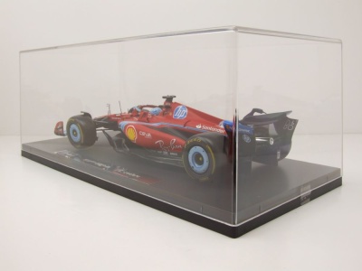 Ferrari SF-24 #16 Formel 1 Miami 2024 rot Leclerc mit Vitrine Modellauto 1:18 Bburago