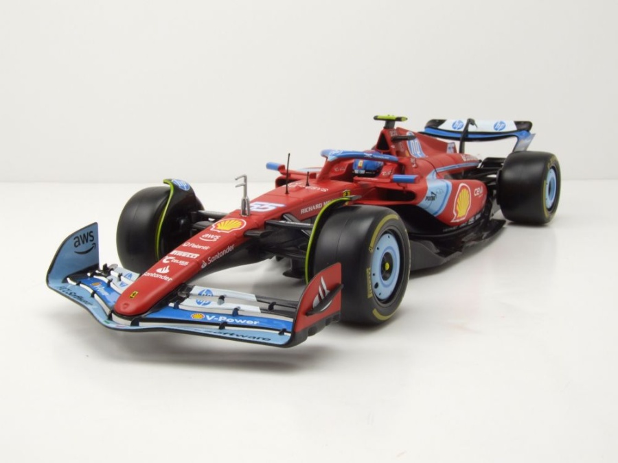 Ferrari SF-24 #55 Formel 1 Miami GP 2024 rot Sainz Modellauto 1:18 Bburago
