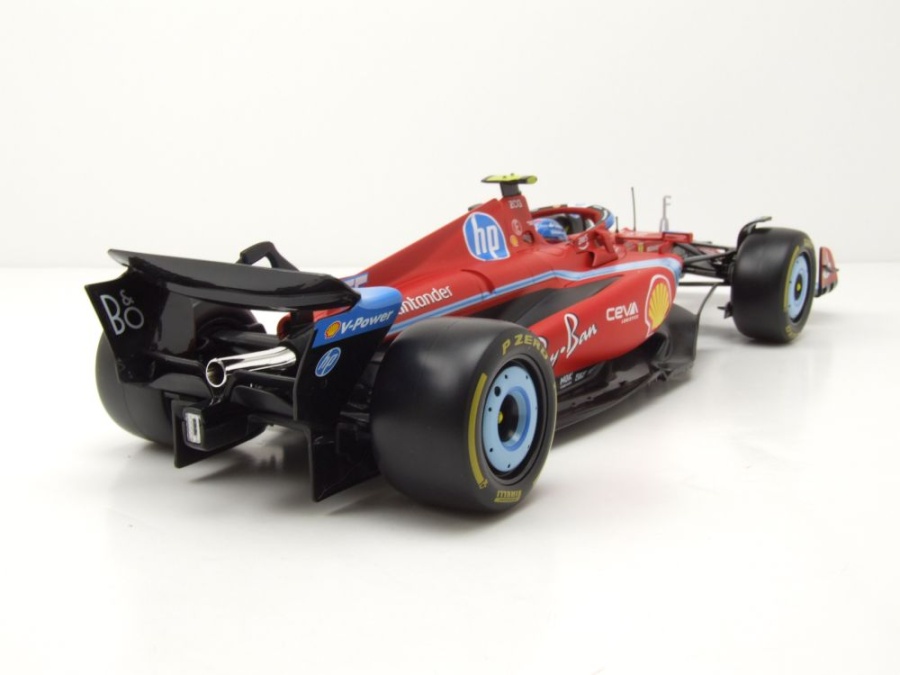 Ferrari SF-24 De Carlos Sainz #55 - Modèle 1:18 Bburago, GP Miami 2024, Rouge